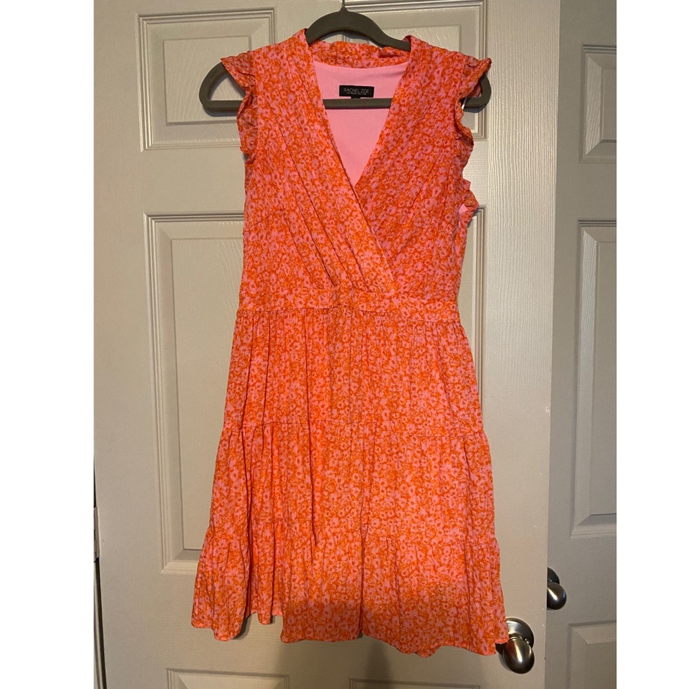 Rachel Zoe Orange Floral Mini Dress